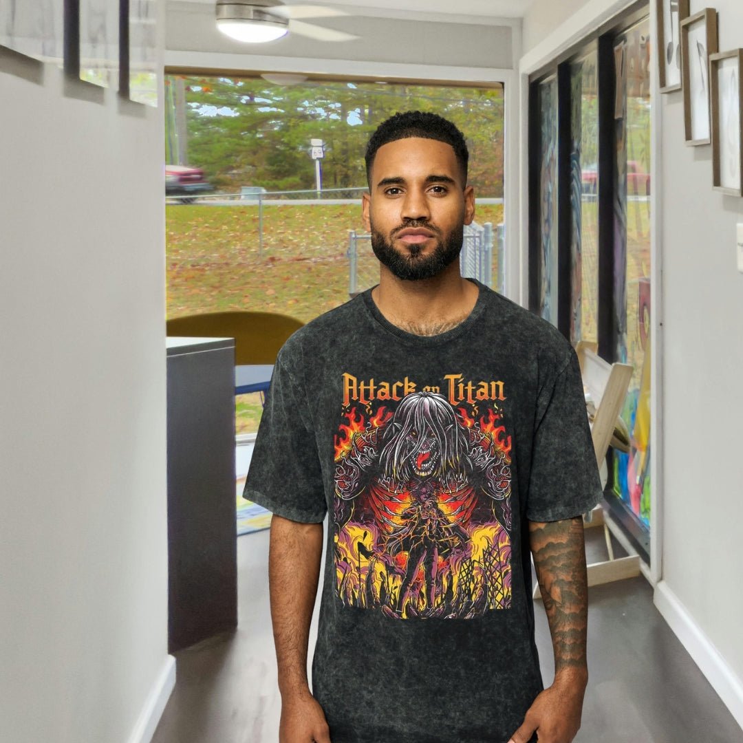 MAOKEI - Eren Titan Form Vintage T-Shirt - T-Shirt - 2