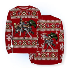 MAOKEI - AOT Ackerman Team Epic Christmas Sweater -