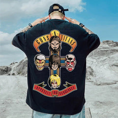 MAOKEI - AOT Best Titans Head Shirts - 1005004463531790-BK-xlpdd2033-XXS