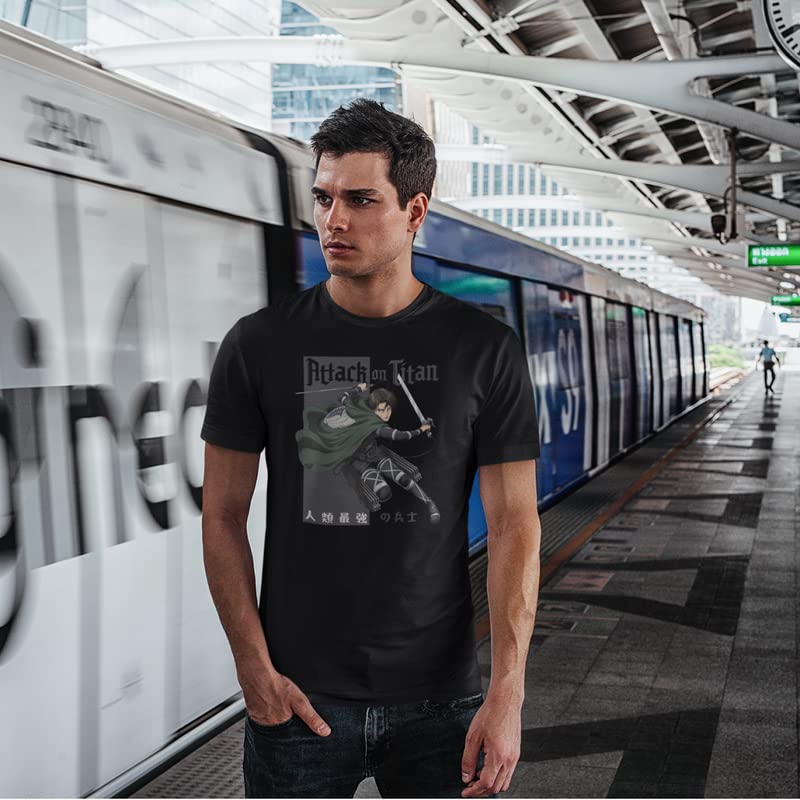 MAOKEI - AOT Levi Ackerman Soldier T-Shirt - B0B32VYKDD