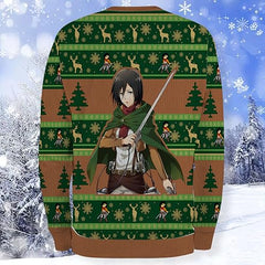 MAOKEI - AOT Mikasa Epic Christmas Sweater -