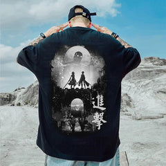 MAOKEI - AOT New Style Black & White T-Shirt - 1005004463531790-BK-xlpdd2029-XXS