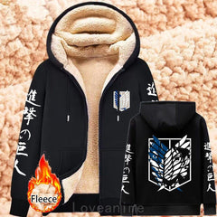 MAOKEI - AOT Winter Hoodies Anime - 1005005068974765-black 14-M