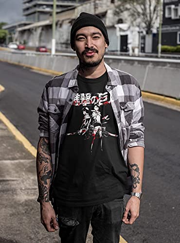 MAOKEI - Attack on Titan Levi Ackerman X Eren Yeager Shirt - B00SHR9G0I-2