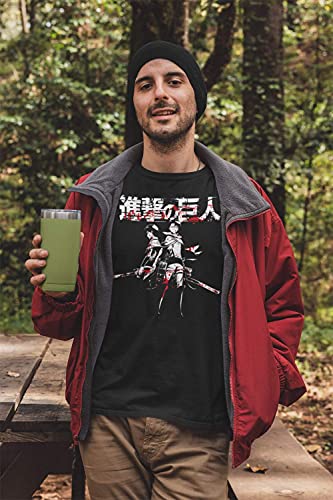 MAOKEI - Attack on Titan Levi Ackerman X Eren Yeager Shirt - B00SHR9G0I-2