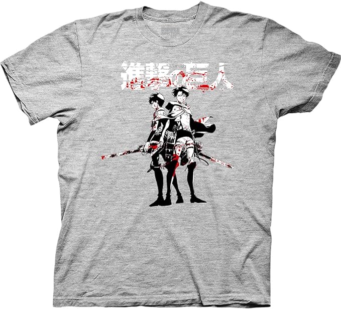 MAOKEI - Attack on Titan Levi Ackerman X Eren Yeager Shirt - B00SHR9G0I-3