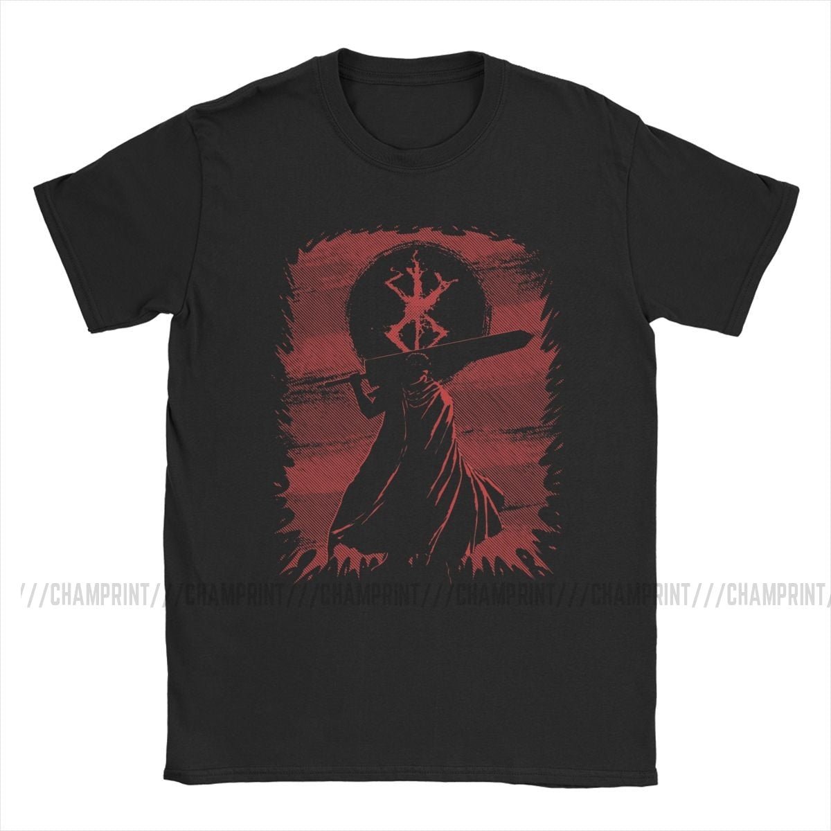 MAOKEI - Black Swordsman Berserk T-Shirt - 4000636362712-Black-S