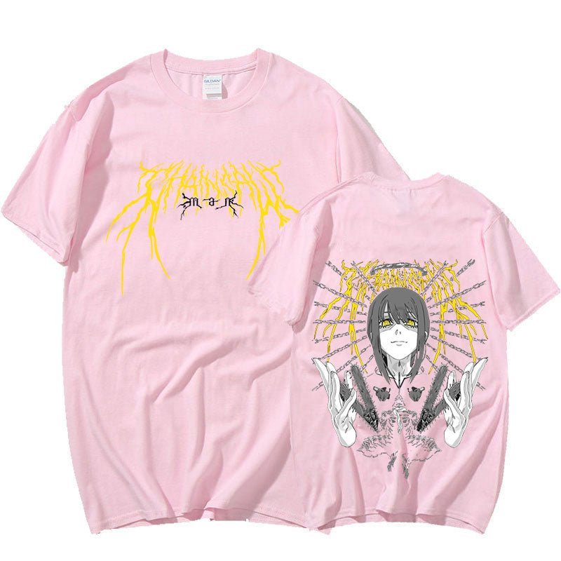 MAOKEI - Chainsaw Man Makima Spider T-Shirt - 1005004634559341-Black-XS