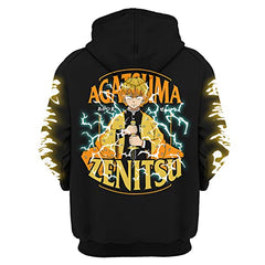 MAOKEI - Demon Slayer Special Zenitsu Full Inspired Hoodie - B0C3J4X4TP