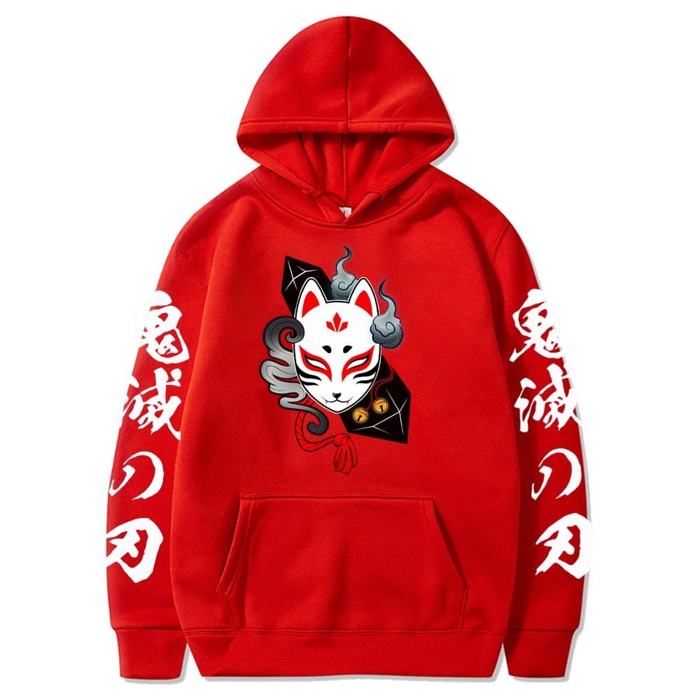 MAOKEI - Demon Slayer Tanjiro Mask Hoodie - 1005003648235539-black-XS