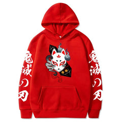 MAOKEI - Demon Slayer Tanjiro Mask Hoodie - 1005003648235539-black-XS