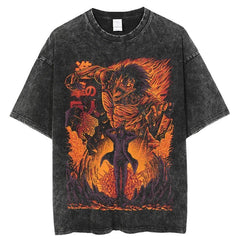 MAOKEI - Eren Rage Badass Vintage Shirt - 1005004843538552-Gray-M