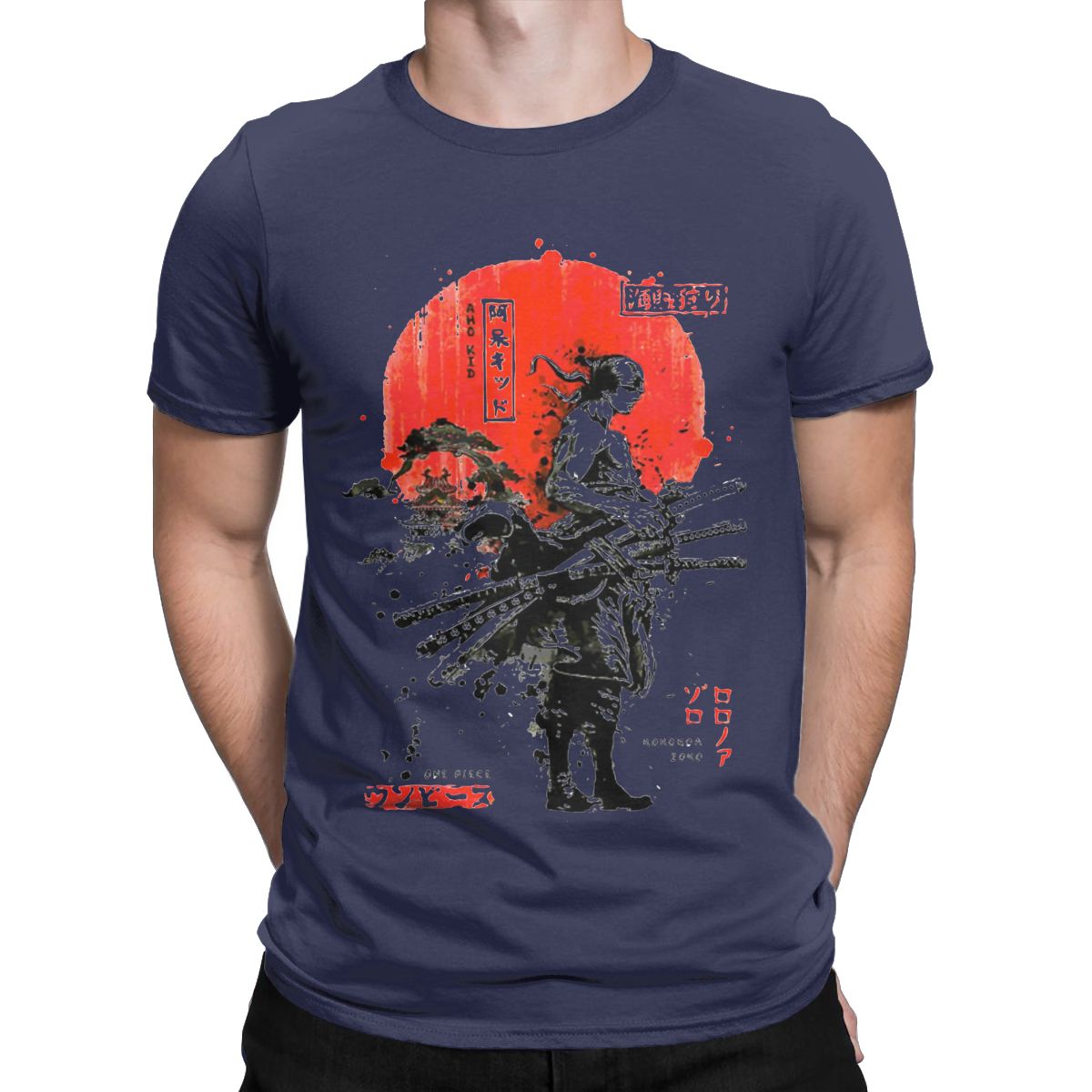 MAOKEI - Fashion Roronoa Zoro T-Shirt - 1005004069177890-Navy Blue-S
