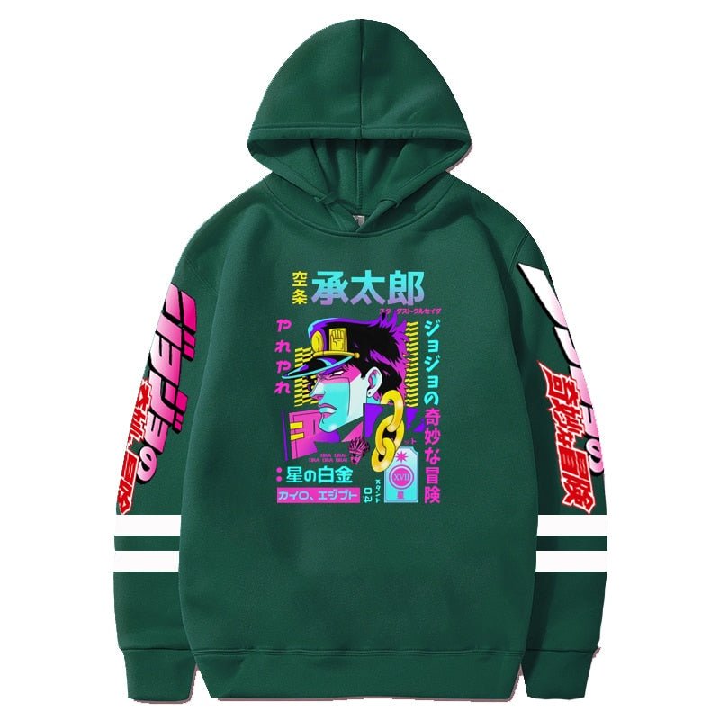 MAOKEI - JoJo Bizarre Jotaro Long Sleeve Hoodie - 1005003246724838-Black 1-XS