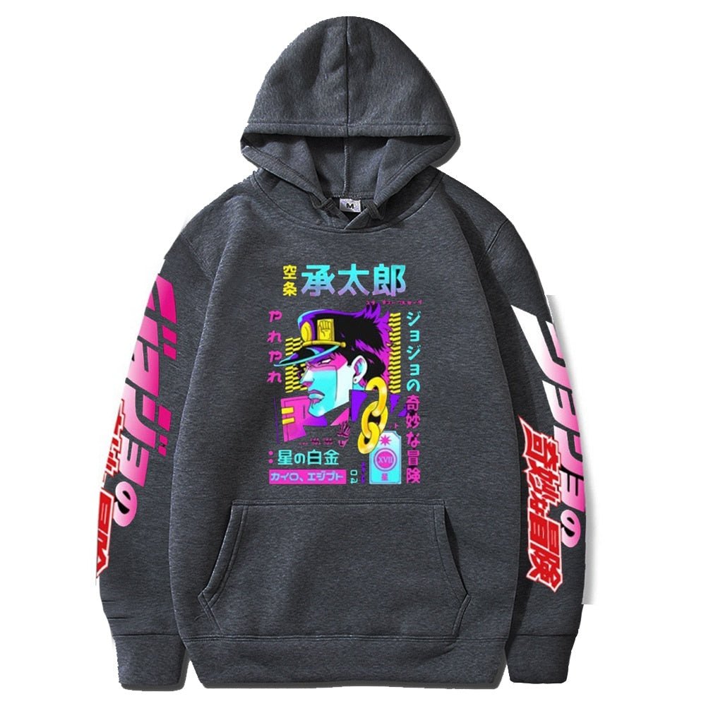MAOKEI - JoJo Bizarre Jotaro Long Sleeve Hoodie - 1005003246724838-Black 1-XS