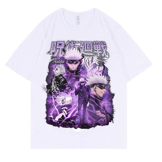 MAOKEI - Jujutsu Kaisen Gojo Satoru Status Change T-Shirt - 1005004686337290-H3113-white-XS