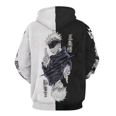 MAOKEI - Jujutsu Kaisen Gojo Satoru Young X Old Age Hoodie - B0CJ5KS6FJ