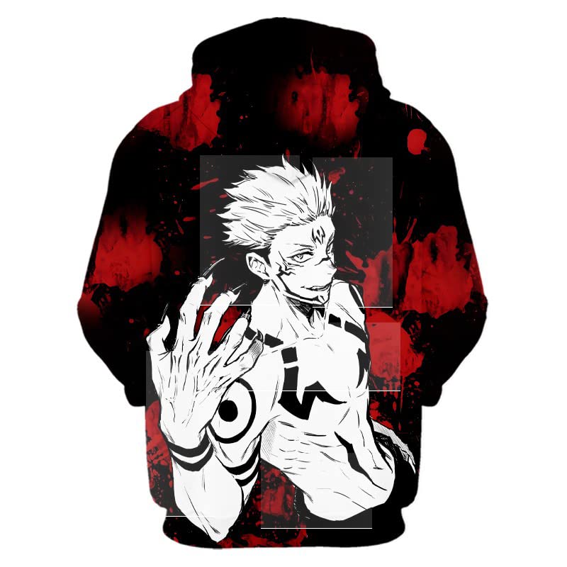 MAOKEI - Jujutsu Kaisen Ryomen Sukuna Wrath Blood Hoodie - B0BBFX6974