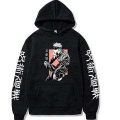 MAOKEI - Jujutsu Kaisen Satoru Think Hoodie - 1005001952392613-Black-XS