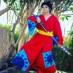 MAOKEI - Monkey D Luffy Wano Kimono Style Cosplay - B08RDJ3D2Y