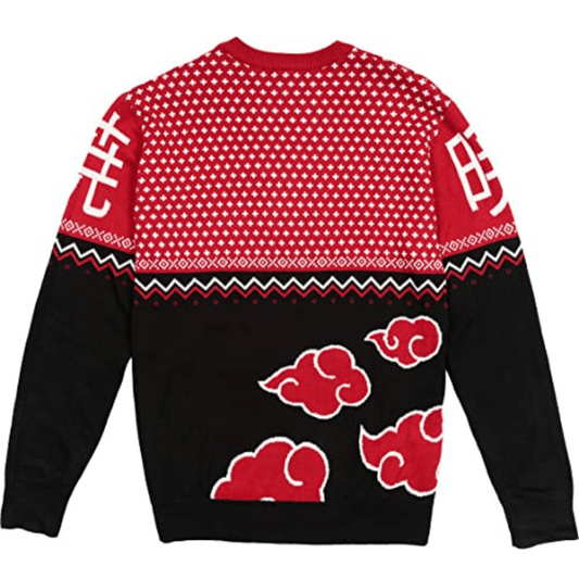 MAOKEI - Naruto Shippuden Akatsuki Cloud Christmas Sweater - B09YMSZ95B