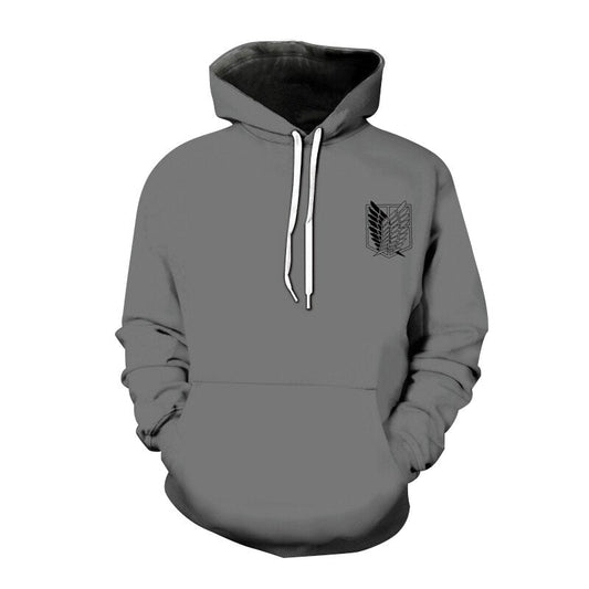 MAOKEI - New Attack On Titan Simple Gray Hoodie - 1005003600227085-AHAA6302A-XXS