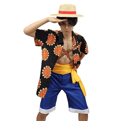 MAOKEI - One Piece Luffy Sunflower Cosplay Costume Outfit - B0BWRSDJZT