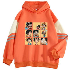 MAOKEI - One Piece Monkey D Luffy Cartoon Style Hoodie - B09V4ZJ9LX-2