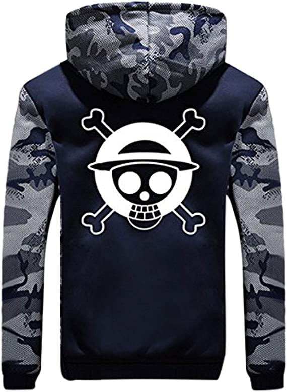 MAOKEI - One Piece Mugiwara Emblem War Style Hoodie - B0BMZFT9D3