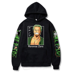 MAOKEI - One Piece Zoro Simple Style Hoodie - 1005003334021829-Black-XS