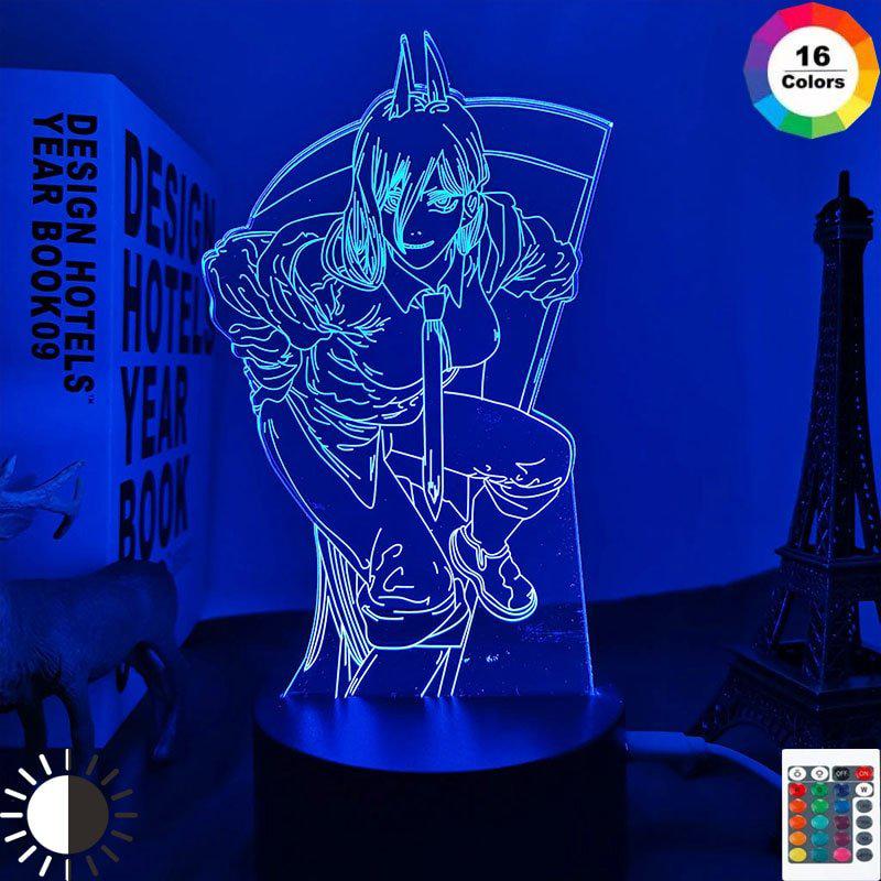 MAOKEI - Power 3D Led Chainsaw Man - 1005002986018540-7 colors no remote