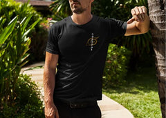 MAOKEI - Ripple Junction Naruto Shippuden Men's Short Sleeve T-Shirt Hidden Leaf Village Outline Splatter Crew Neck S Black - B00U0HQGMY