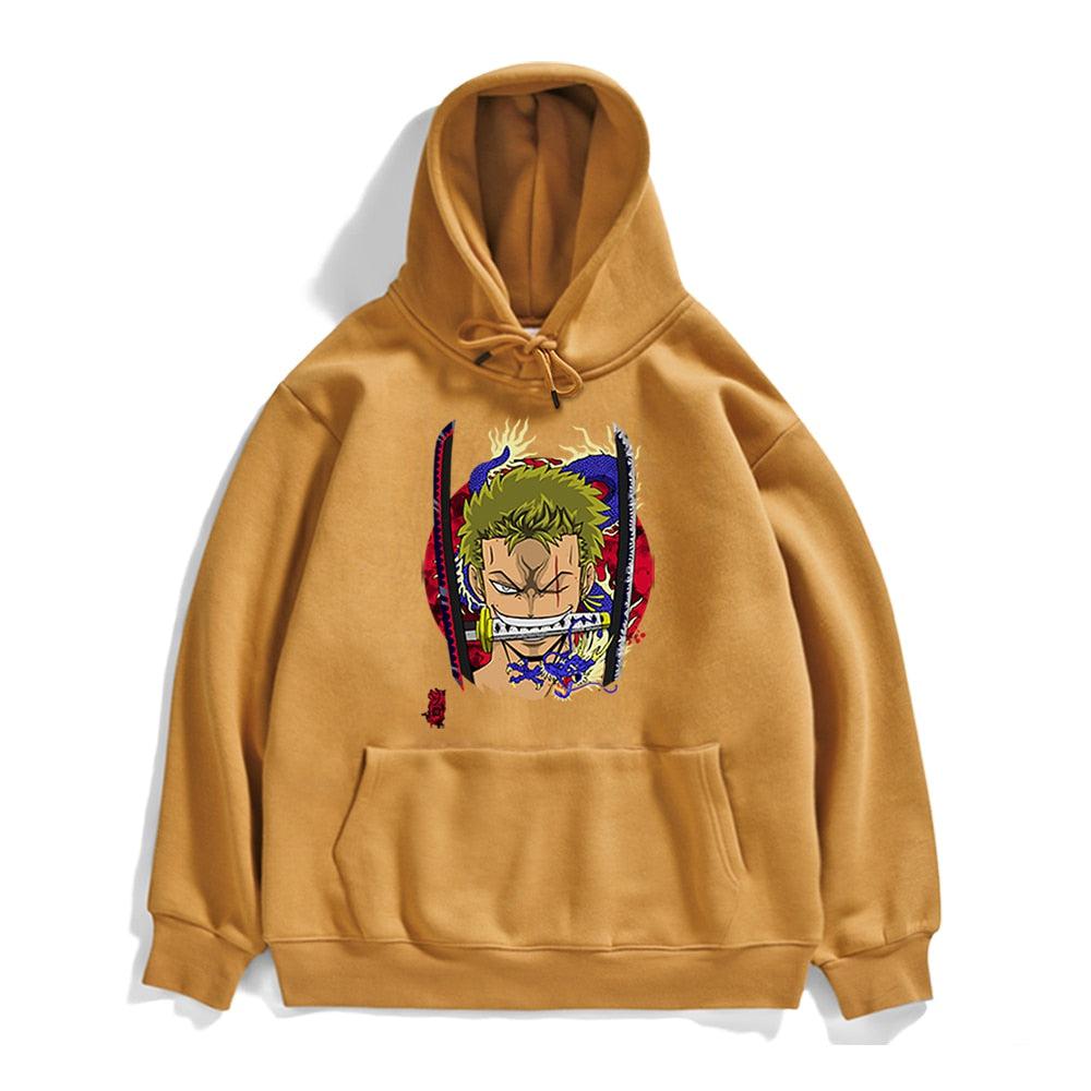 MAOKEI - Roronoa Zoro Hoodie - 1005001453481674-beige-S