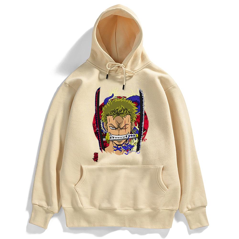 MAOKEI - Roronoa Zoro Hoodie - 1005001453481674-beige-S
