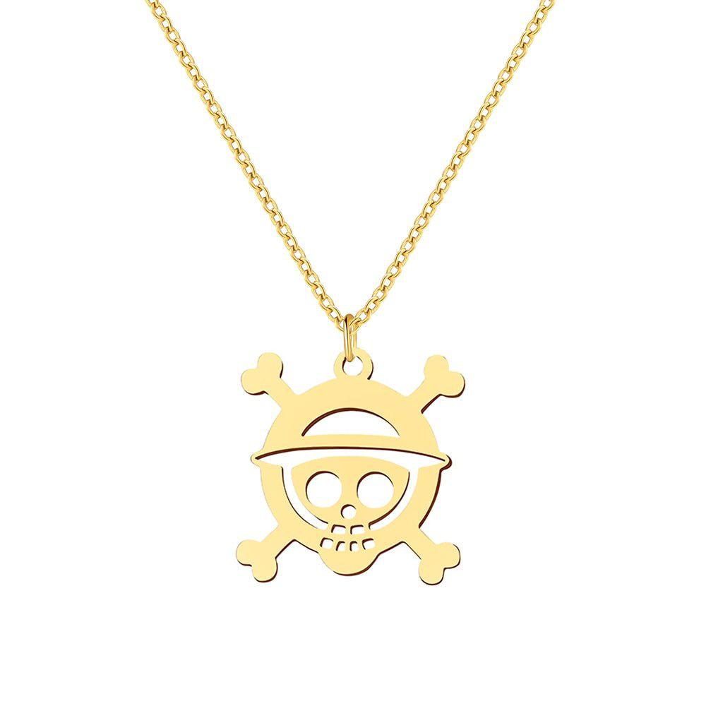 MAOKEI - Stainless Steel One Piece Necklace - 1005003304871581-Gold-45cm