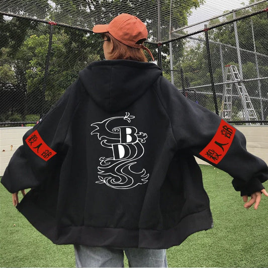 MAOKEI - Tokyo Revengers Black Dragoon Sweatshirt - 1005002835685835-Black-XS