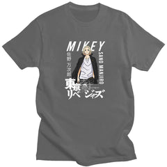 MAOKEI - Tokyo Revengers Mikey New Tshirt Cotton Casual - 1005004746541377-Black-XS