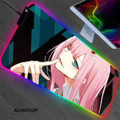 MAOKEI - Zero Two RGB Kawaii 3D Keyboard Mat - 1005003161250657-Orange-900x350x4mm