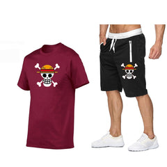 One Piece Mugiwara Symbol Short Sleeves+Pants Clothes