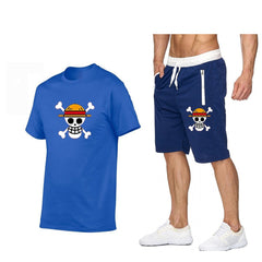 One Piece Mugiwara Symbol Short Sleeves+Pants Clothes