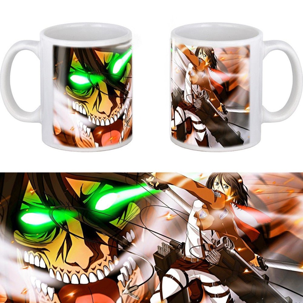 MAOKEI - 2021 AOT Mikasa & Eren Attack Mug - 4001363506712-mug 07-301-400ml