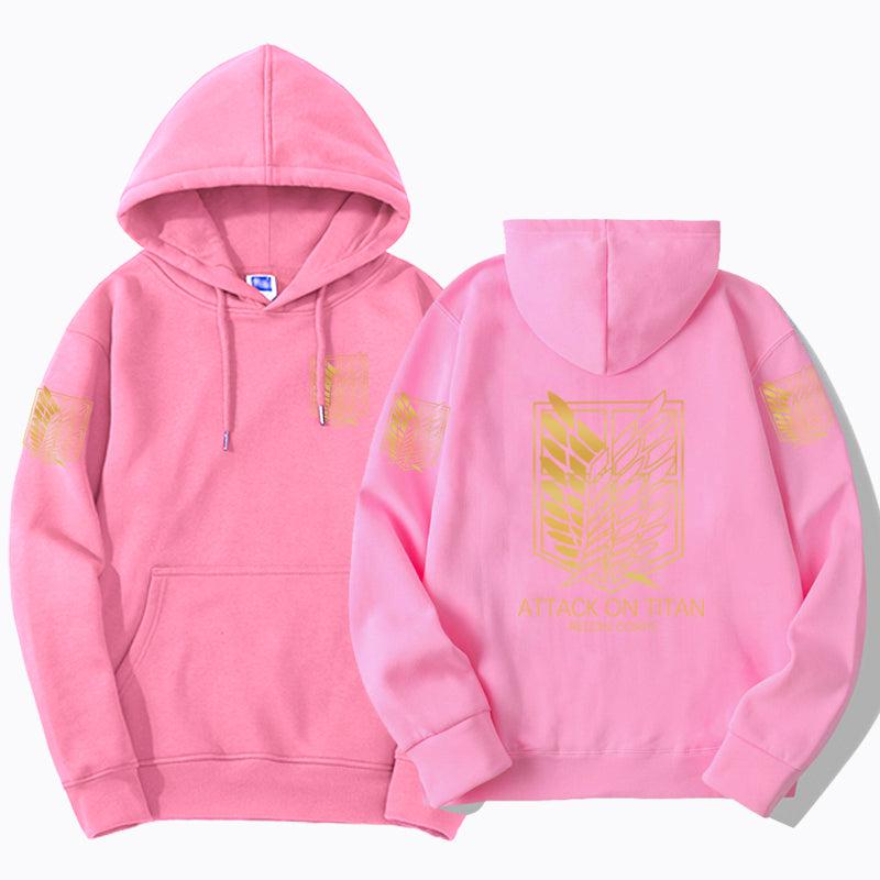 MAOKEI - 2022 Hot Attack On Titan Gold Hoodie - 1005004230082184-Black-S