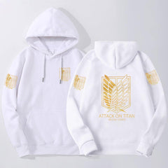 MAOKEI - 2022 Hot Attack On Titan Gold Hoodie - 1005004230082184-Black-S