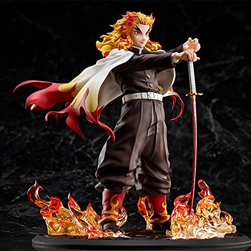 MAOKEI - Demon Slayer Kyojuro Rengoku Flame Pillar Fire Pose Figure Statue - B09GM18X5H