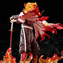 MAOKEI - Demon Slayer Kyojuro Rengoku Flame Pillar Fire Pose Figure Statue - B09GM18X5H