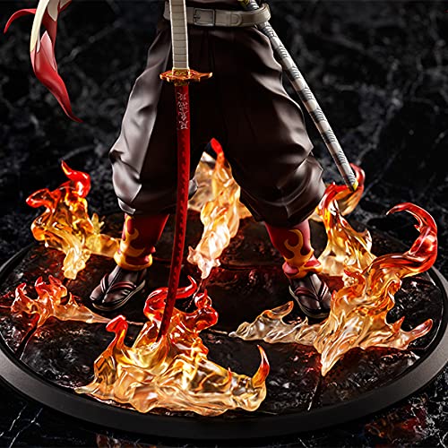 MAOKEI - Demon Slayer Kyojuro Rengoku Flame Pillar Fire Pose Figure Statue - B09GM18X5H