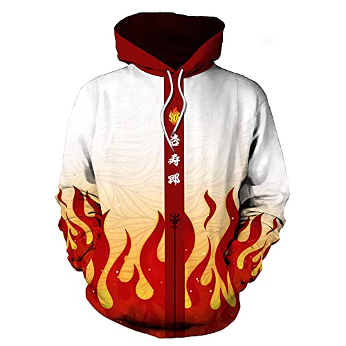 MAOKEI - Demon Slayer Rengoku Kyoujurou Cosplay Hoodie - B09BZD9949