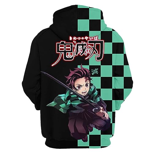 MAOKEI - Demon Slayer Tanjiro Uniform Cosplay Deter Hoodie - B0BN3MS3FV