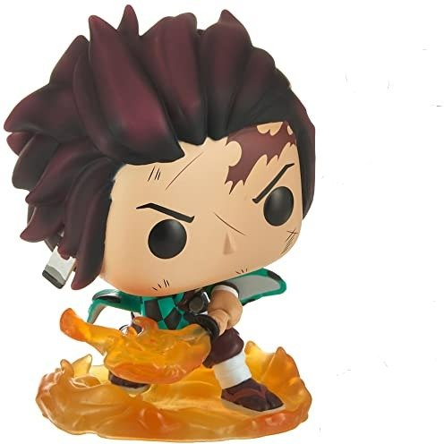 MAOKEI - Funko Demon Slayer - Tanjiro Flaming Blade Figure - B09JT3NH3S