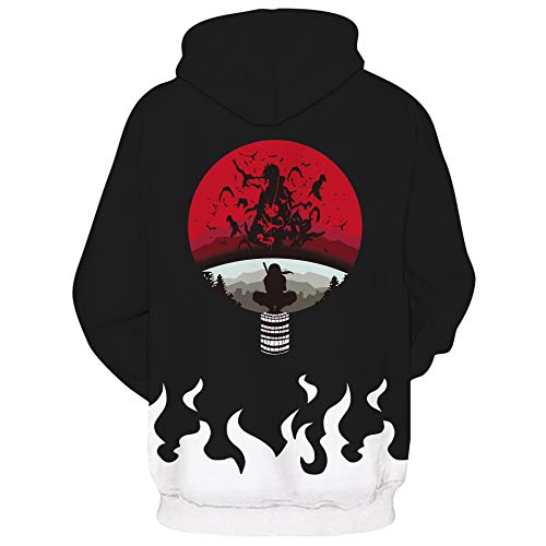 MAOKEI - Itachi Uchiha Clan Sharingan Inspired Hoodie Style 1 - B0B8RZ9P6V